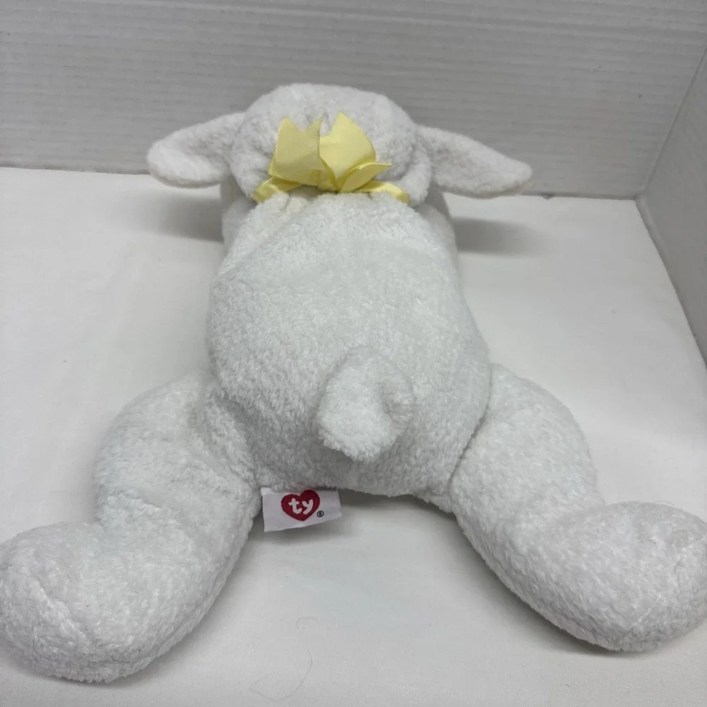 TY Pillow Pals Vintage BaBa Lamb White Sheep Plush Floppy Stuffed Animal 1996